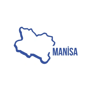 Manisa Harita Araba Sticker 17x17 Cm Mavi
