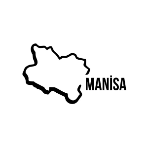 Manisa Harita Araba Sticker 17x17 Cm Siyah