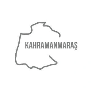 Kahramanmaraş Harita Araba Sticker 17x17 Cm Gri