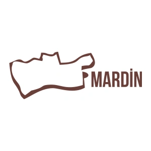 Mardin Harita Araba Sticker 17x17 Cm Kahverengi
