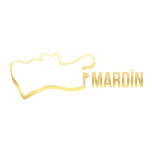 Mardin Harita Araba Sticker 17x17 Cm Gold