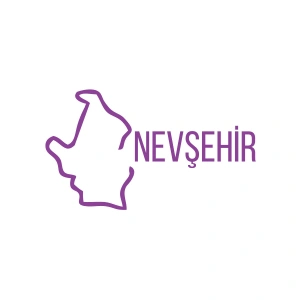 Nevşehir Harita Araba Sticker 17x17 Cm Mor