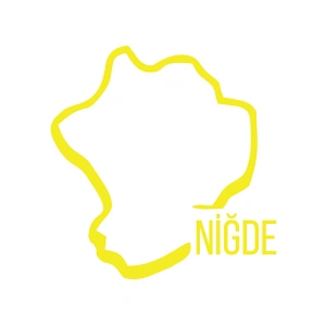 Niğde Harita Araba Sticker 17x17 Cm Sarı