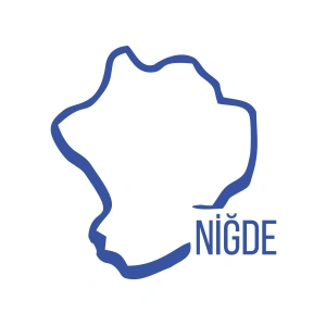 Niğde Harita Araba Sticker 17x17 Cm Mavi