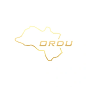 Ordu Harita Araba Sticker 17x17 Cm Gold