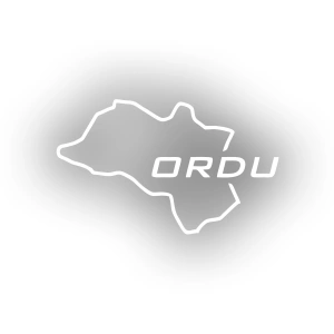 Ordu Harita Araba Sticker 17x17 Cm Beyaz