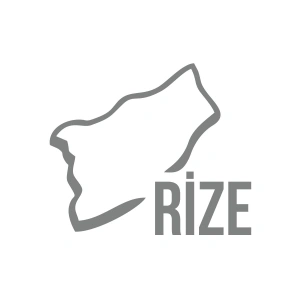 Rize Harita Araba Sticker 17x17 Cm Gri