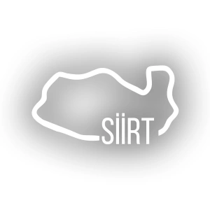 Siirt Harita Araba Sticker 17x17 Cm Beyaz