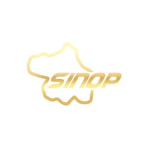 Sinop Harita Araba Sticker 17x17 Cm Gold