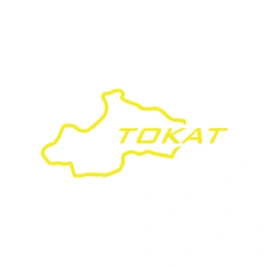 Tokat Harita Araba Sticker 17x17 Cm Sarı