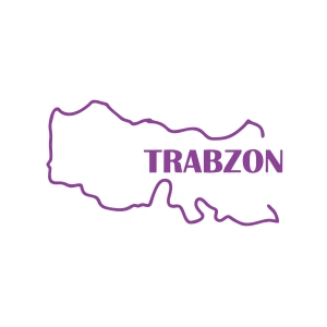 Trabzon Harita Araba Sticker 17x17 Cm Mor