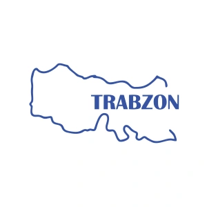 Trabzon Harita Araba Sticker 17x17 Cm Mavi
