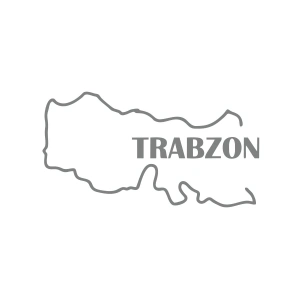 Trabzon Harita Araba Sticker 17x17 Cm Gri