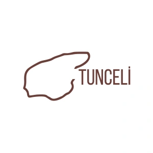 Tunceli Harita Araba Sticker 17x17 Cm Kahverengi