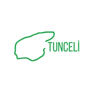 Tunceli Harita Araba Sticker 17x17 Cm Yeşil