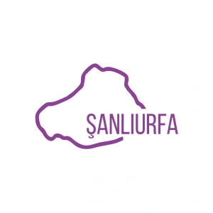 Şanlıurfa Harita Araba Sticker 17x17 Cm Mor