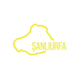 Şanlıurfa Harita Araba Sticker 17x17 Cm Sarı