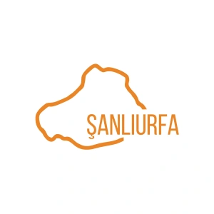 Şanlıurfa Harita Araba Sticker 17x17 Cm Turuncu