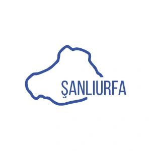 Şanlıurfa Harita Araba Sticker 17x17 Cm Mavi