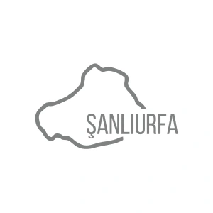 Şanlıurfa Harita Araba Sticker 17x17 Cm Gri