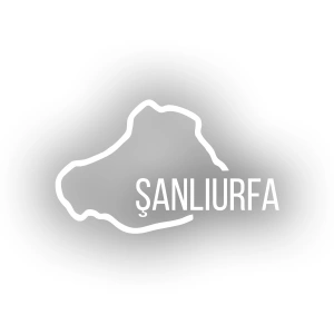 Şanlıurfa Harita Araba Sticker 17x17 Cm Beyaz