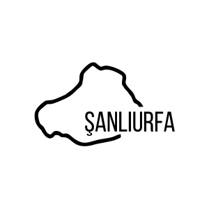 Şanlıurfa Harita Araba Sticker 17x17 Cm Siyah