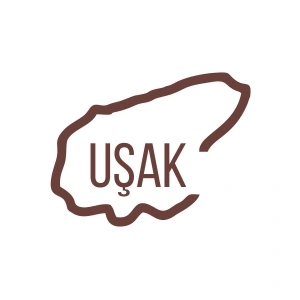 Uşak Harita Araba Sticker 17x17 Cm Kahverengi