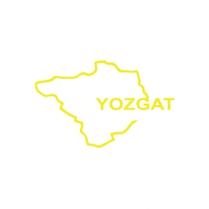 Yozgat Harita Araba Sticker 17x17 Cm Sarı