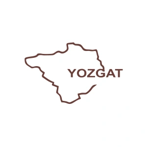 Yozgat Harita Araba Sticker 17x17 Cm Kahverengi
