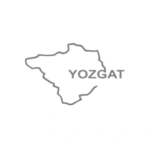 Yozgat Harita Araba Sticker 17x17 Cm Gri