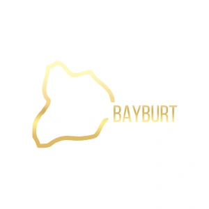 Bayburt Harita Araba Sticker 17x17 Cm Gold