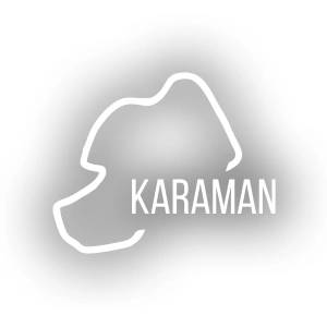 Karaman Harita Araba Sticker 17x17 Cm Beyaz