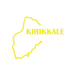 Kırıkkale Harita Araba Sticker 17x17 Cm Sarı