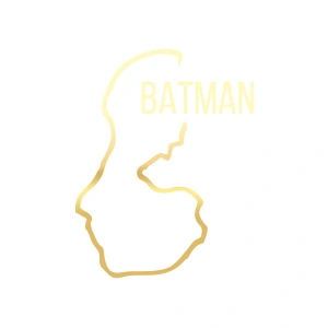 Batman Harita Araba Sticker 17x17 Cm Gold
