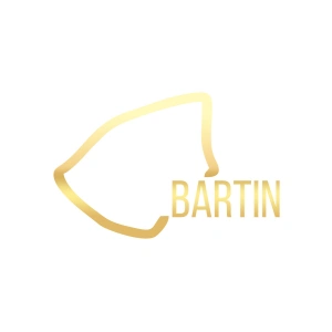 Bartın Harita Araba Sticker 17x17 Cm Gold