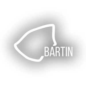 Bartın Harita Araba Sticker 17x17 Cm Beyaz