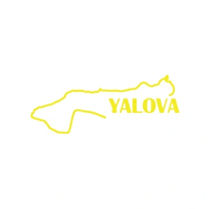 Yalova Harita Araba Sticker 17x17 Cm Sarı
