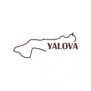 Yalova Harita Araba Sticker 17x17 Cm Kahverengi