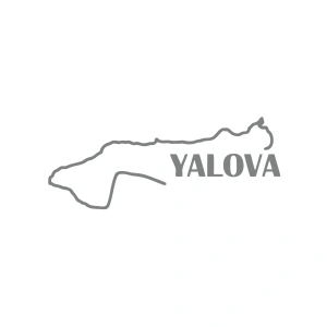 Yalova Harita Araba Sticker 17x17 Cm Gri