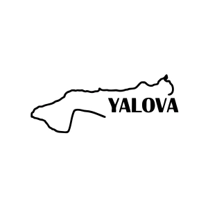 Yalova Harita Araba Sticker 17x17 Cm Siyah