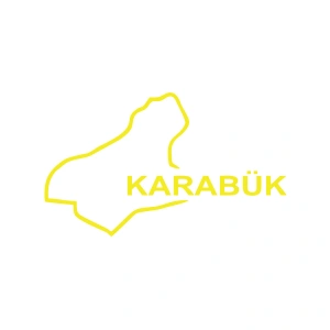 Karabük Harita Araba Sticker 17x17 Cm Sarı
