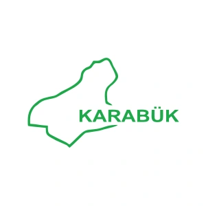 Karabük Harita Araba Sticker 17x17 Cm Yeşil