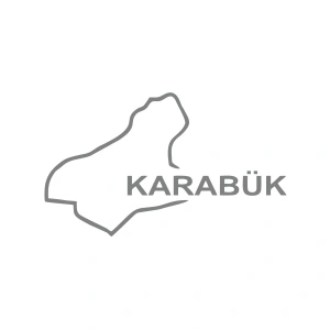 Karabük Harita Araba Sticker 17x17 Cm Gri