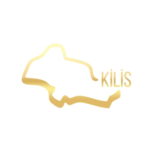 Kilis Harita Araba Sticker 17x17 Cm Gold