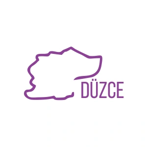 Düzce Harita Araba Sticker 17x17 Cm Mor