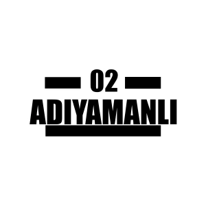 02 Adıyamanlı Araba Sticker 17x17 Cm Siyah