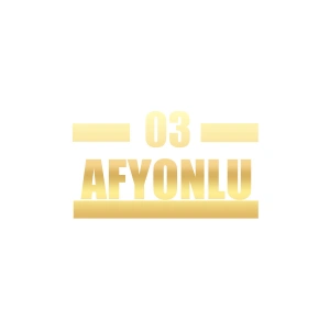 03 Afyonlu Araba Sticker 17x17 Cm Gold