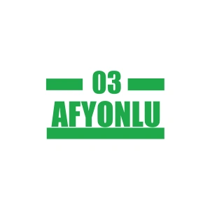 03 Afyonlu Araba Sticker 17x17 Cm Yeşil
