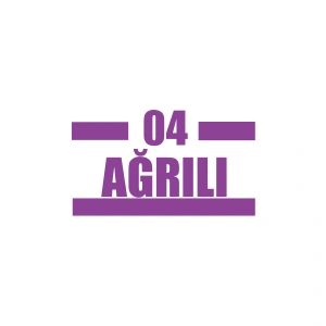 04 Ağrılı Araba Sticker 17x17 Cm Mor