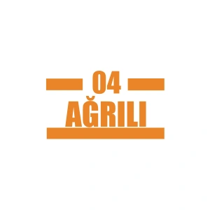 04 Ağrılı Araba Sticker 17x17 Cm Turuncu